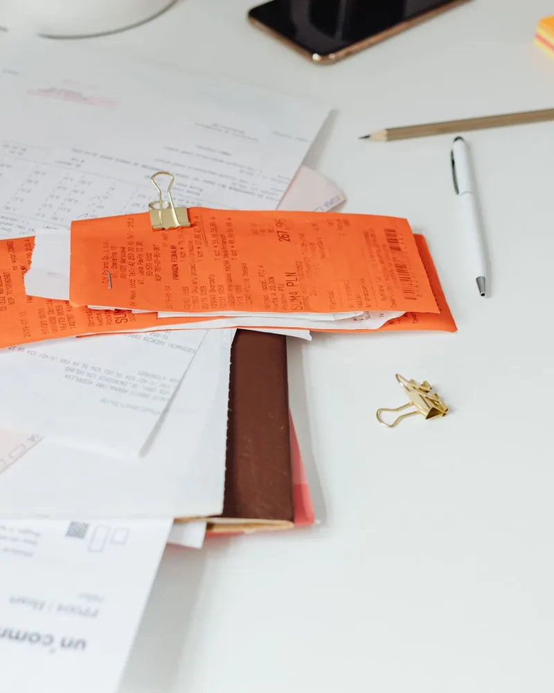Export contract paperwork laid out on a desk